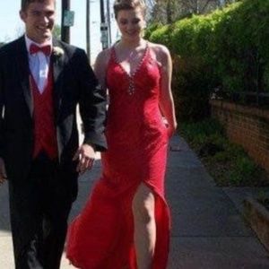 Red Sequined Prom/Pageant Dress